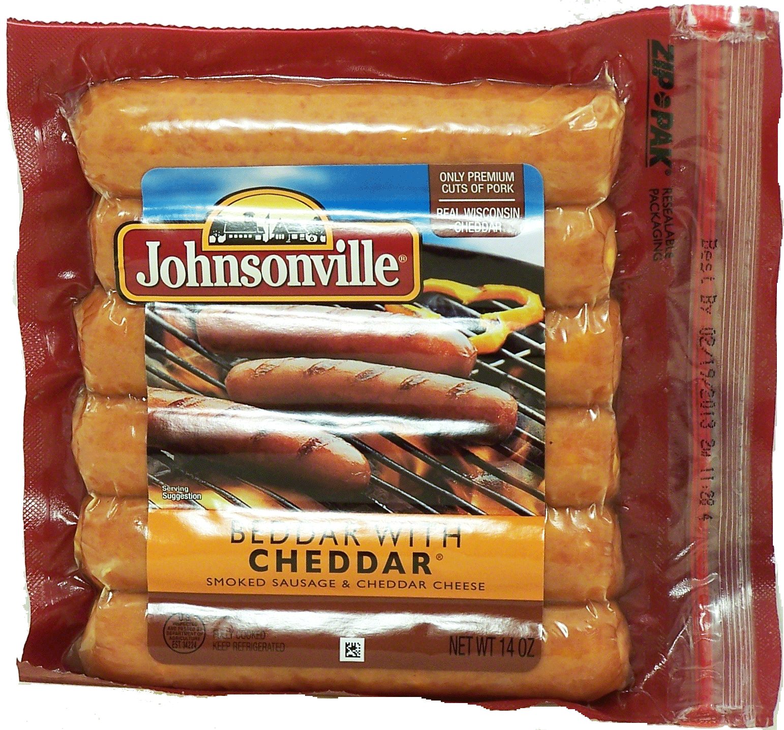 Johnsonville Beddar with Cheddar smoked sausage & cheddar cheese, 6-count Full-Size Picture